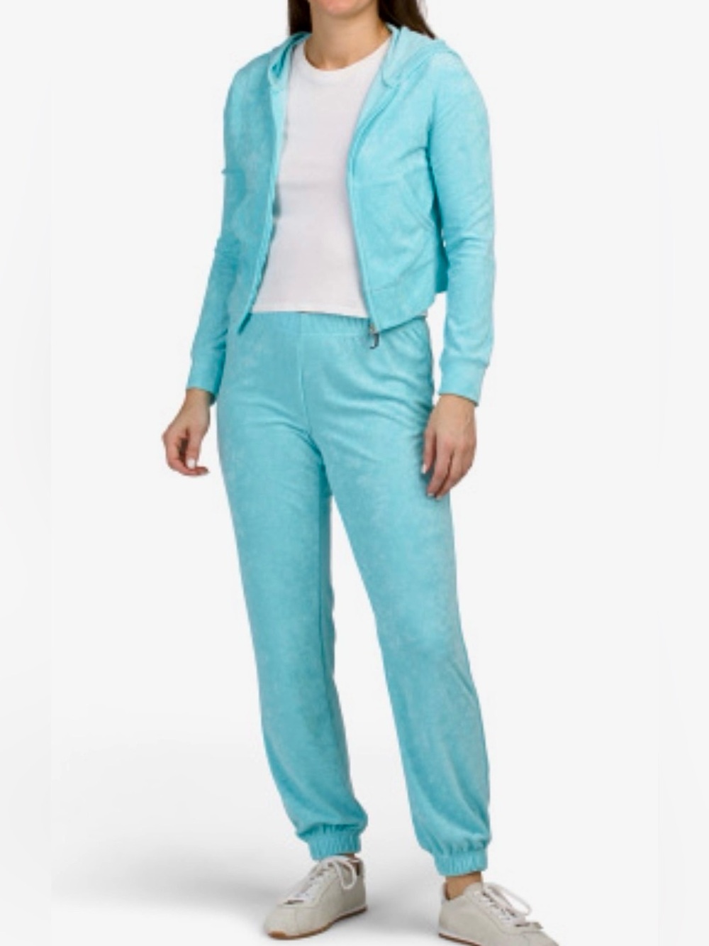 JUICY COUTURE NWT 2pc Towel Terry Jacket & Joggers Set With Original Rhinestone